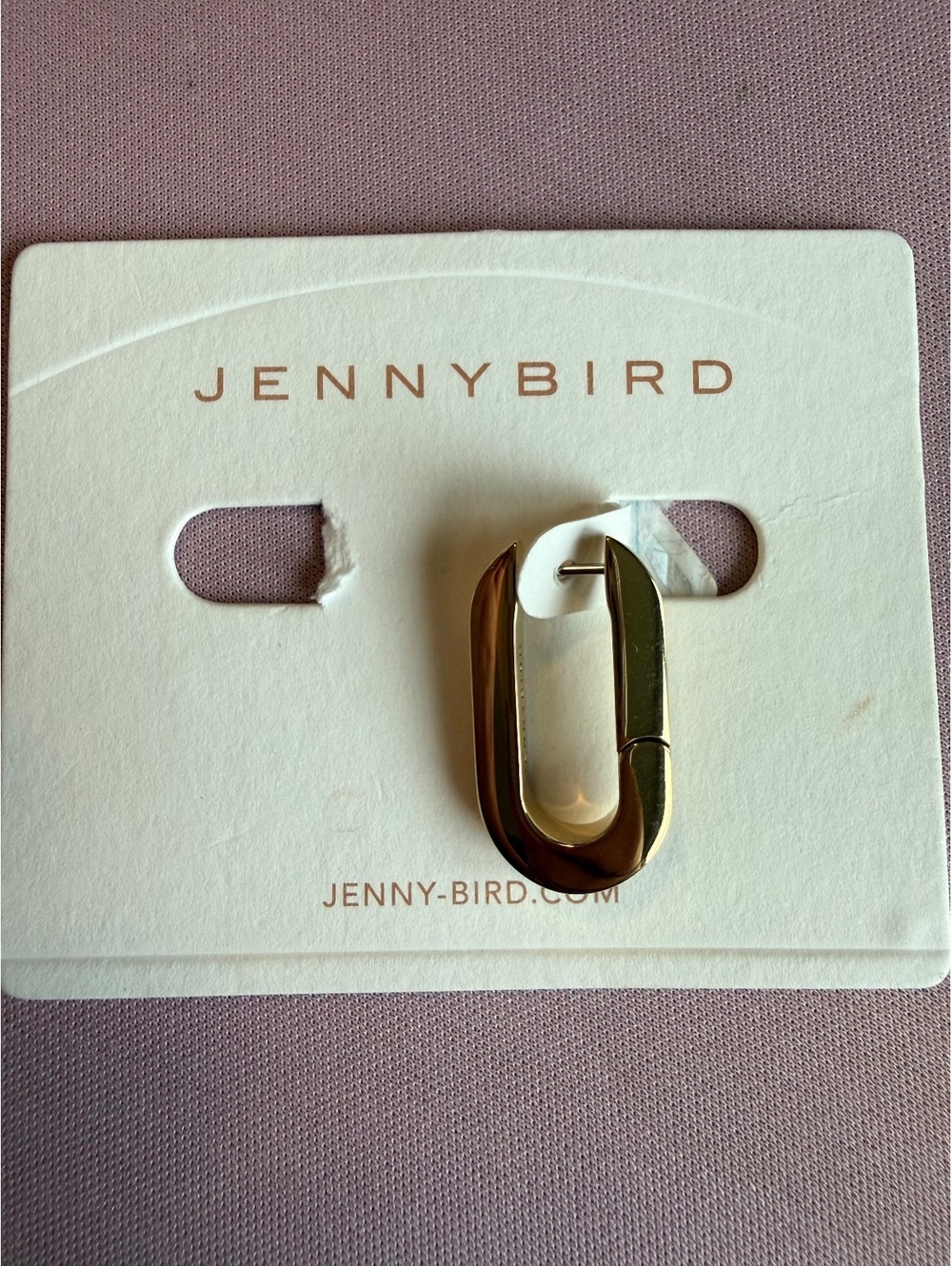Jenny Bird High Polished Gold Link Earring - Picture 1 of 5